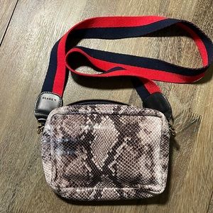 NWOT Clare V. midi sac snakeskin print crossbody bag